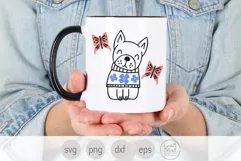 French Bulldog and Butterflies svg Product Image 2