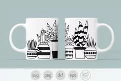 Potted Plants Svg, Hand Drawn Plants Png Clipart Product Image 2