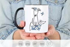 Dog Friends svg, Whippet and Dachshund svg Product Image 2