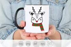 Winter Reindeer Svg, Red Nosed Reindeer Png, Christmas Deer Product Image 2