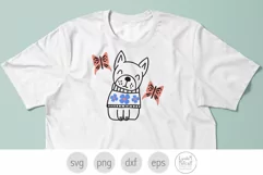 French Bulldog and Butterflies svg Product Image 3