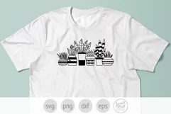 Potted Plants Svg, Hand Drawn Plants Png Clipart Product Image 3