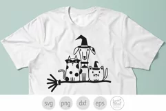 Witch Animals Svg, Halloween Pets Png, Spooky Cats and Dog Product Image 3