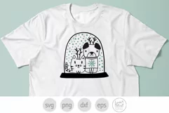 Christmas Snow Globe Pets Svg, Holiday Dog and Cat Png Product Image 4