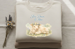 Slow Down and Moo Png, Cute Cow Png, Cottagecore Cow Clipart Product Image 3