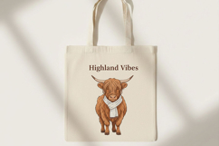 Highland Vibes Png, Highland Cow Png Design, Cozy Western Product Image 8