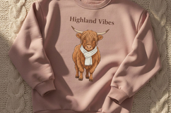 Highland Cow Png Bundle, 5 Highland Cow Sublimation Designs Product Image 2