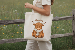 Stay Cozy Highland Cow Png, Cute Highland Cow Sublimation Product Image 8