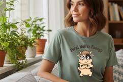 Feral Heifer Energy Png, Funny Cow Png, Sassy Cow Clipart Product Image 3
