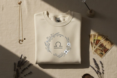 Zodiac Glyph Floral Frame Bundle Astrology Png Set Celestial Product Image 2