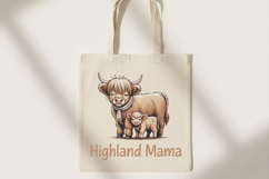 Highland Mama Png, Highland Cow Mom Png, Cute Cow and Calf Product Image 7