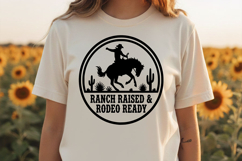 Ranch Raised Rodeo Ready Svg, Western Cowgirl Svg Rodeo Girl Product Image 1