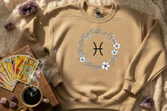 Zodiac Glyph Floral Frame Bundle Astrology Png Set Celestial Product Image 9