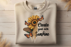 Create Your Own Sunshine Png, Sunflower Quote Png, Butterfly Product Image 12