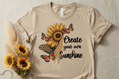 Create Your Own Sunshine Png, Sunflower Quote Png, Butterfly Product Image 13