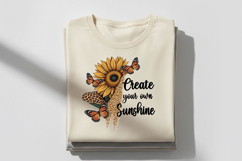 Create Your Own Sunshine Png, Sunflower Quote Png, Butterfly Product Image 15