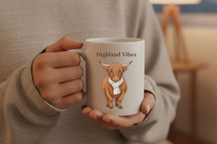Highland Vibes Png, Highland Cow Png Design, Cozy Western Product Image 3