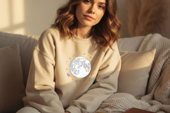 Celestial Moon Phases PNG Bundle, Boho Lunar Cycle Line Art Product Image 3