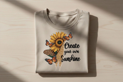 Create Your Own Sunshine Png, Sunflower Quote Png, Butterfly Product Image 3
