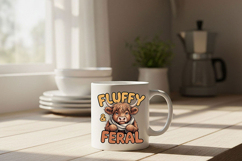 Fluffy and Feral Highland Cow Png, Funny Highland Cow Png Product Image 8
