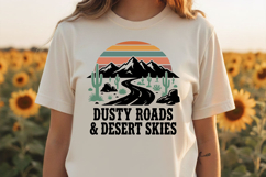 Dusty Roads Desert Skies Svg, Western Cowgirl Svg Design Product Image 1