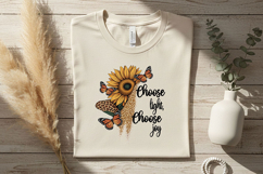 Choose Light Choose Joy Png, Sunflower Butterfly Png Quote Product Image 3