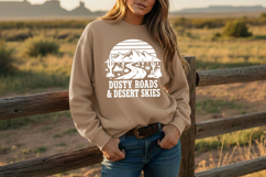 Dusty Roads Desert Skies Svg, Western Cowgirl Svg Design Product Image 6