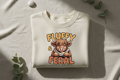 Fluffy and Feral Highland Cow Png, Funny Highland Cow Png Product Image 5