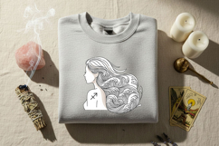 Zodiac Woman Silhouette Bundle, Astrology Png Set, Celestial Product Image 3