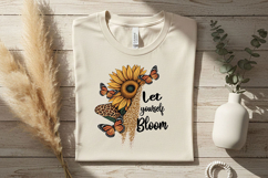 Let Yourself Bloom Png, Sunflower Butterfly Png Positive Png Product Image 4