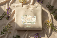 Life Is Better on the Farm Png, Cottagecore Cow Illustration Product Image 1