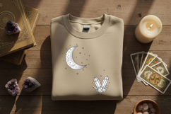 Celestial Moon Phases PNG Bundle, Boho Lunar Cycle Line Art Product Image 4