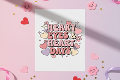 Heart Eyes &amp; Heart Days Png Retro Cute Valentine’s Day Quote Product Image 6