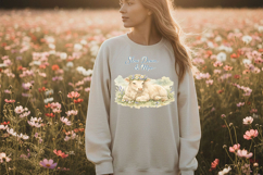 Slow Down and Moo Png, Cute Cow Png, Cottagecore Cow Clipart Product Image 5