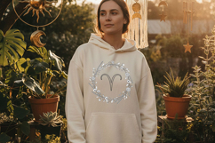 Zodiac Glyph Floral Frame Bundle Astrology Png Set Celestial Product Image 5