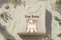 Cow Babe Png, Cute Cow Png, Cow Clipart, Kawaii Cow Png Product Image 3