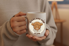 Highland Cow Png Bundle, 5 Highland Cow Sublimation Designs Product Image 5