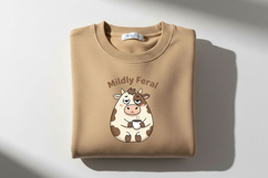 Mildly Feral Cow PNG, Funny Coffee Cow PNG, Cute Grumpy Cow Product Image 9