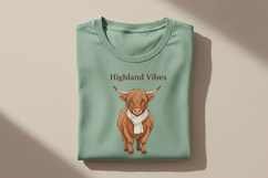 Highland Vibes Png, Highland Cow Png Design, Cozy Western Product Image 6