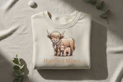 Highland Cow Png Bundle, 5 Highland Cow Sublimation Designs Product Image 6
