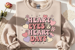 Heart Eyes &amp; Heart Days Png Retro Cute Valentine’s Day Quote Product Image 1