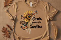 Create Your Own Sunshine Png, Sunflower Quote Png, Butterfly Product Image 6