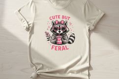 Cute But Feral PNG, Funny Raccoon PNG, Raccoon with Bow Png Product Image 8