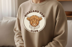 Highland Cow Png Bundle, 5 Highland Cow Sublimation Designs Product Image 6