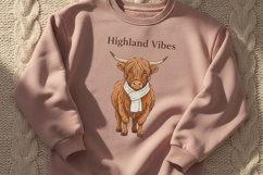 Highland Vibes Png, Highland Cow Png Design, Cozy Western Product Image 7