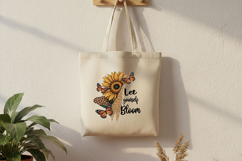 Let Yourself Bloom Png, Sunflower Butterfly Png Positive Png Product Image 6