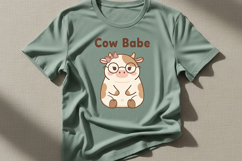 Cow Babe Png, Cute Cow Png, Cow Clipart, Kawaii Cow Png Product Image 7
