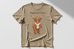 Highland Vibes Png, Highland Cow Png Design, Cozy Western Product Image 2