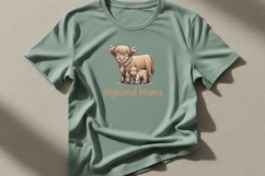 Highland Cow Png Bundle, 5 Highland Cow Sublimation Designs Product Image 5