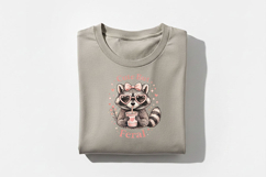 Cute But Feral PNG, Funny Raccoon PNG, Raccoon with Bow Png Product Image 6